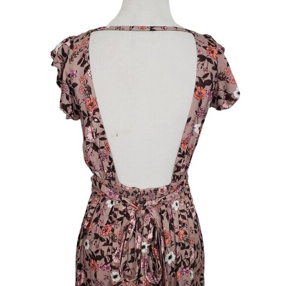 Maaji Maxi Dress Womens Size Medium Ditsy Fortunata Long Floral Pink Rayon - Picture 11 of 14